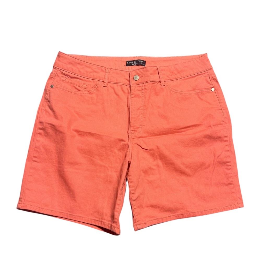 Y2K Coastal Cowgirl Coral Shorts Size 18R Mid Rise Summer Chic Comfy Cute